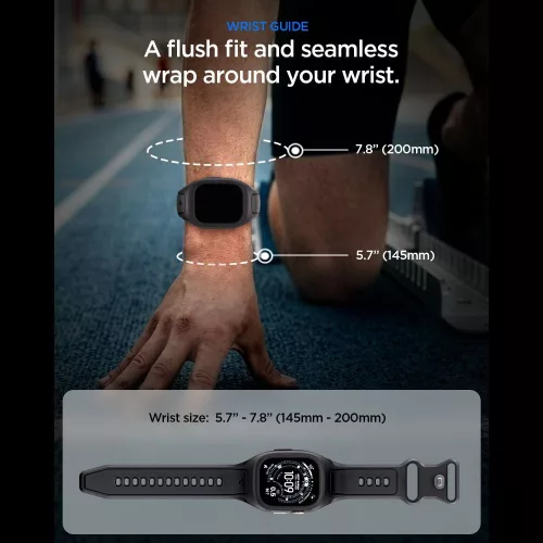 Spigen Liquid Air Pro Apple Watch Ultra 1/2/3 (49 mm) tok - fekete
