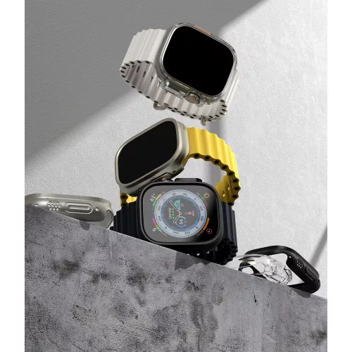 Ringke Slim Apple Watch Ultra 49mm kemény tok - 2db - átlátszó/matt fekete