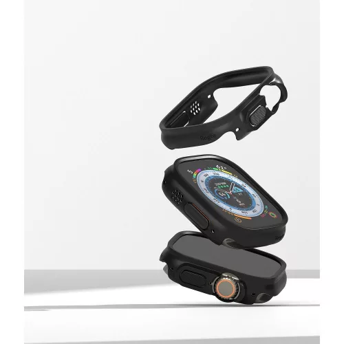 Ringke Slim Apple Watch Ultra 49mm kemény tok - 2db - átlátszó/matt fekete