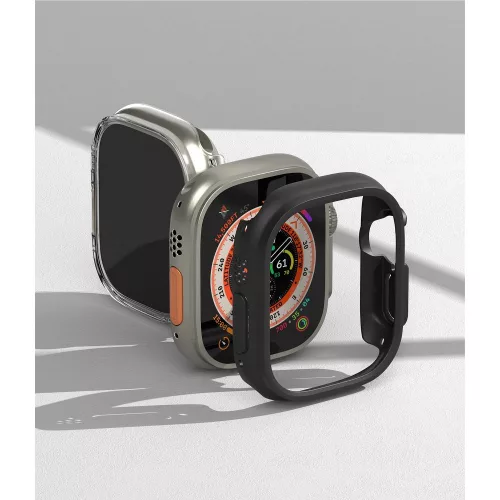 Ringke Slim Apple Watch Ultra 49mm kemény tok - 2db - átlátszó/matt fekete
