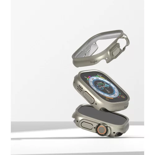 Ringke Slim Apple Watch Ultra 49mm kemény tok - 2db - átlátszó/titánszürke