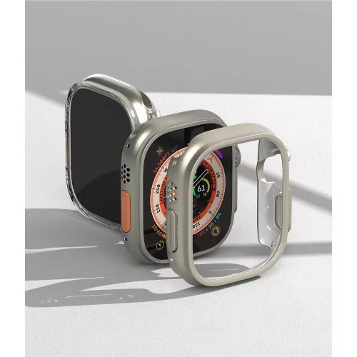 Ringke Slim Apple Watch Ultra 49mm kemény tok - 2db - átlátszó/titánszürke