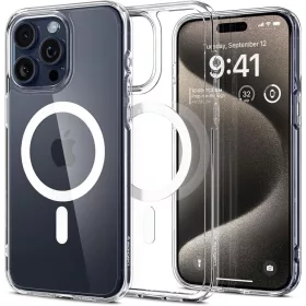   Spigen Ultra Hybrid Mag tok Apple iPhone 15 Pro Max készülékhez – Fehér