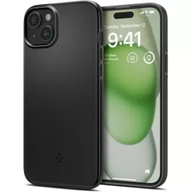   Spigen Thin Fit tok Apple iPhone 15 Plus készülékhez – Fekete