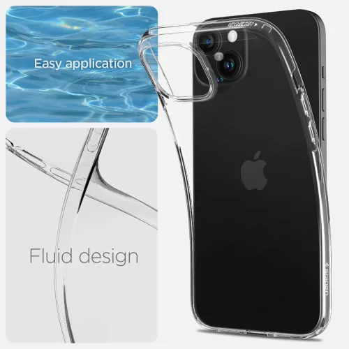 Spigen Liquid Crystal tok Apple iPhone 15 Plus készülékhez – Átlátszó
