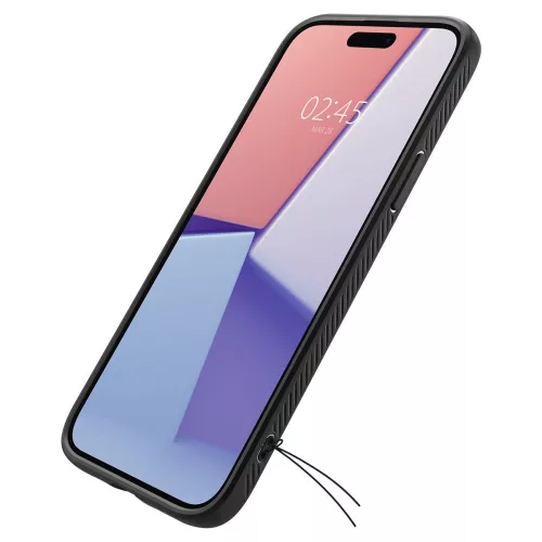 Spigen Liquid Air tok Apple iPhone 15 Plus készülékhez – Matt fekete