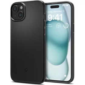   Spigen Thin Fit tok Apple iPhone 15 készülékhez – Fekete