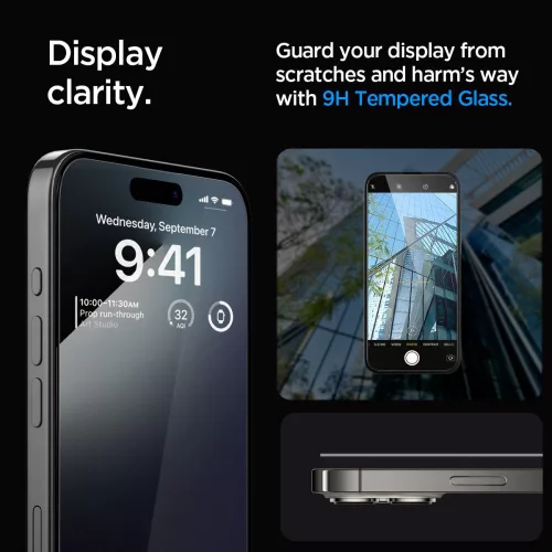 Spigen Glas.tR EZ Fit Full Cover Apple iPhone 15 Pro Max készülékhez – Fekete