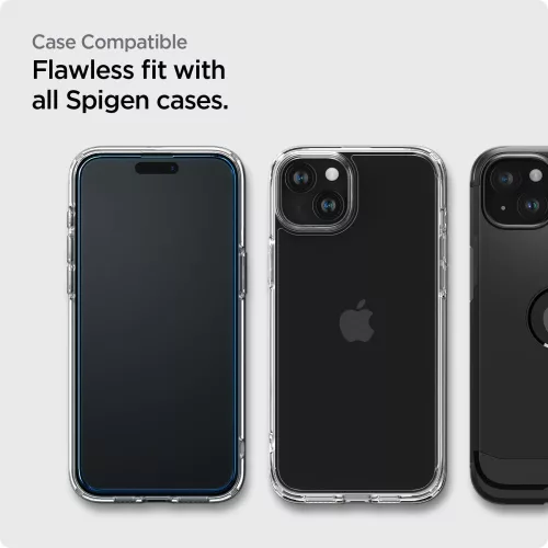Spigen ALM Glass.tR FC Apple iPhone 15 Plus készülékhez – Fekete