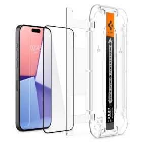   Spigen Glas.tR EZ Fit Full Cover Apple iPhone 15 Pro készülékhez – Fekete