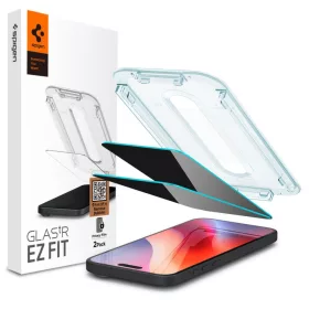   Spigen Glas.tR EZ Fit Privacy Apple iPhone 15 készülékhez – Betekintésvédő