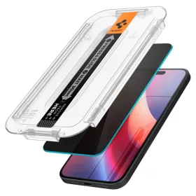   Spigen Glas.tR EZ Fit Privacy Apple iPhone 15 készülékhez – Betekintésvédő