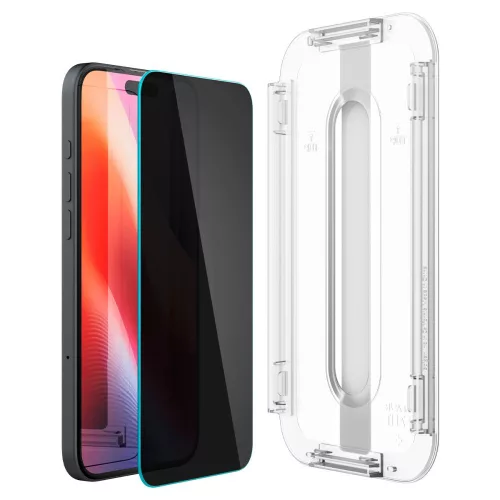 Spigen Glas.tR EZ Fit Privacy Apple iPhone 15 készülékhez – Betekintésvédő