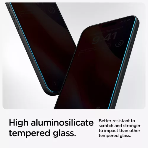 Spigen Glas.tR EZ Fit Privacy Apple iPhone 15 készülékhez – Betekintésvédő