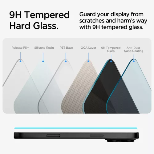 Spigen Glas.tR EZ Fit Privacy Apple iPhone 15 készülékhez – Betekintésvédő