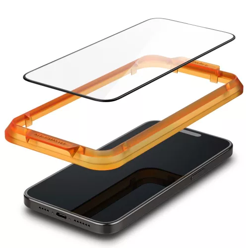 Spigen ALM Glass.tR FC Apple iPhone 15 készülékhez – Fekete