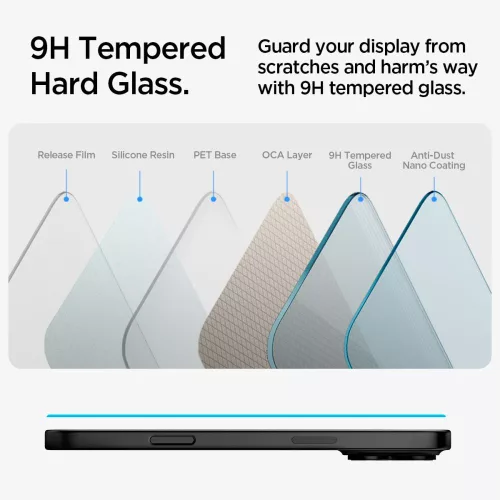 Spigen Glas.tR EZ Fit Apple iPhone 15 készülékhez – Átlátszó (1 db) - 