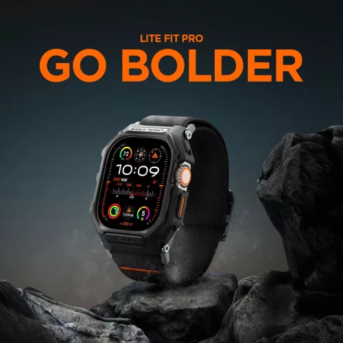 Spigen Lite Fit Pro Apple Watch Ultra 1/2/3 (49 mm) tok - matt fekete