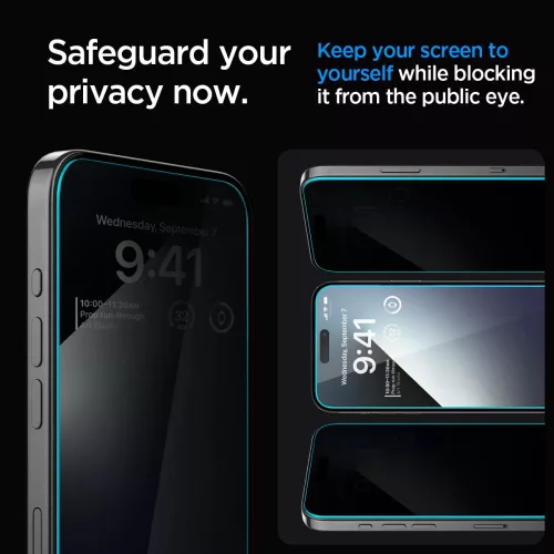 Spigen Glas.tR EZ Fit Privacy Apple iPhone 15 Plus készülékhez – Betekintésvédő