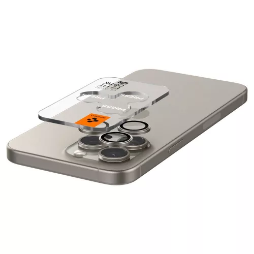 Spigen Optik Pro Glas.tR EZ Fit Apple iPhone 14 Pro készülékhez – Természetes titán