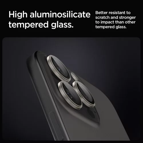 Spigen Optik Pro Glas.tR EZ Fit Apple iPhone 14 Pro készülékhez – Természetes titán