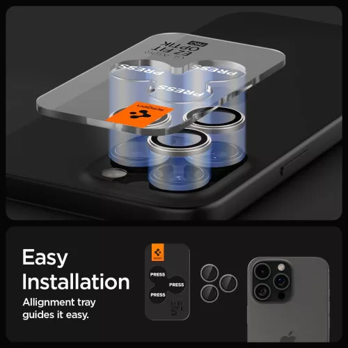 Spigen Optik Pro Glas.tR EZ Fit Apple iPhone 14 Pro készülékhez – Természetes titán