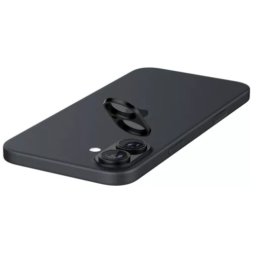 Spigen Optik Glas.tR kameravédő (2-pack) Apple iPhone 16 készülékhez – Fekete