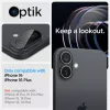 Spigen Optik Glas.tR kameravédő (2-pack) Apple iPhone 16 készülékhez – Fekete
