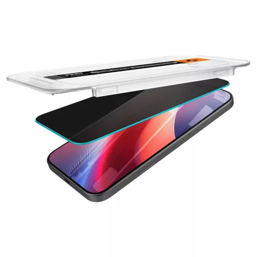 Spigen Glas.tR EZ Fit AC Privacy üvegfólia (2-pack) Apple iPhone 16 Pro készülékhez – Átlátszó