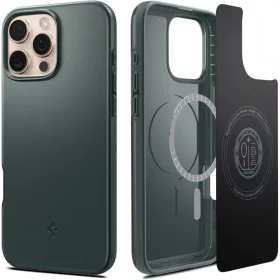   Spigen Thin Fit Mag MagSafe tok Apple iPhone 16 Pro Max készülékhez – Mélyzöld