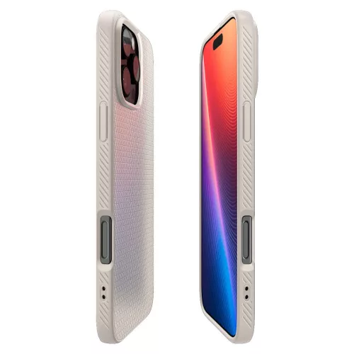 Spigen Liquid Air tok Apple iPhone 16 Pro Max készülékhez – Természetes titán