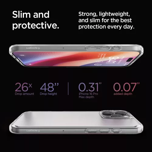 Spigen Ultra Hybrid tok Apple iPhone 16 Pro Max készülékhez – Átlátszó/matt