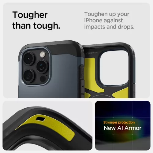 Spigen Tough Armor Mag MagSafe tok Apple iPhone 16 Pro Max készülékhez – Palaszürke