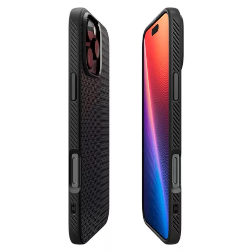 Spigen Liquid Air tok Apple iPhone 16 Pro készülékhez – Matt fekete