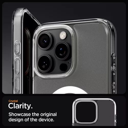 Spigen Ultra Hybrid Mag MagSafe tok Apple iPhone 16 Pro készülékhez – Átlátszó/matt