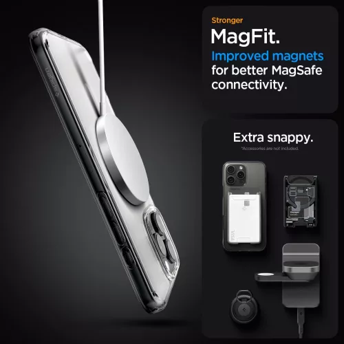 Spigen Ultra Hybrid Mag MagSafe tok Apple iPhone 16 Pro készülékhez – Átlátszó/matt