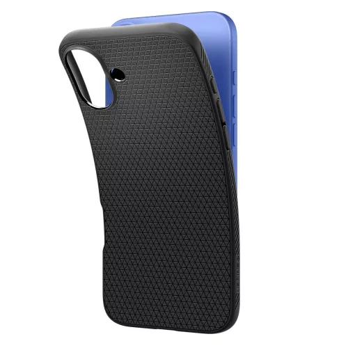 Spigen Liquid Air tok Apple iPhone 16 készülékhez – Matt fekete
