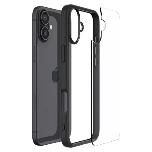 Spigen Ultra Hybrid tok Apple iPhone 16 készülékhez – Matt fekete