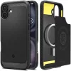 Spigen Rugged Armor Mag MagSafe tok Apple iPhone 16 készülékhez – Matt fekete