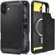 Spigen Rugged Armor Mag MagSafe tok Apple iPhone 16 készülékhez – Matt fekete
