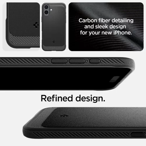 Spigen Rugged Armor Mag MagSafe tok Apple iPhone 16 készülékhez – Matt fekete