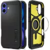 Spigen Tough Armor Mag MagSafe tok Apple iPhone 16 készülékhez – Fekete