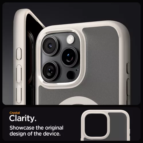 Spigen Ultra Hybrid Mag MagSafe tok Apple iPhone 16 Pro Max készülékhez – Titán/áttetsző