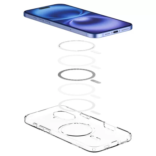 Spigen Liquid Crystal Mag MagSafe tok Apple iPhone 16 készülékhez – Átlátszó