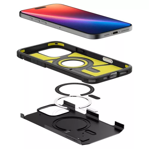 Spigen Tough Armor 'T' Mag MagSafe tok Apple iPhone 16 Pro Max készülékhez – Fekete