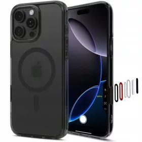   Spigen Ultra Hybrid 'T' Mag MagSafe tok Apple iPhone 16 Pro készülékhez – Matt fekete/átlátszó