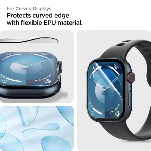 Spigen Elite Shield EZ Fit Apple Watch 10/11 (46 mm) kijelzővédő fólia - 2db