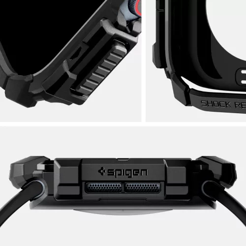 Spigen Rugged Armor Apple Watch 10/11 (42 mm) tok - matt fekete