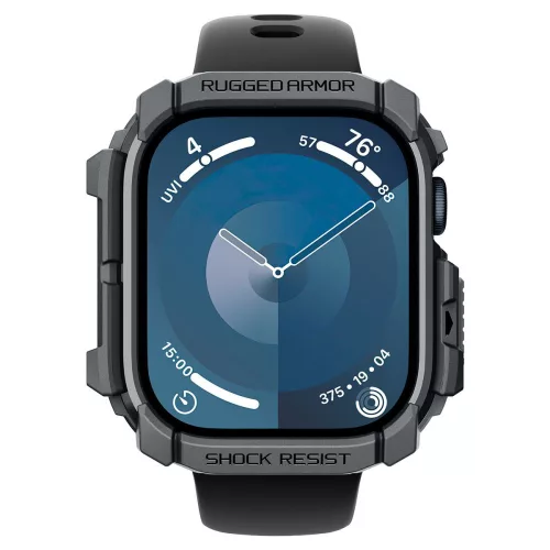 Spigen Rugged Armor Apple Watch 10/11 (46 mm) tok - sötétszürke