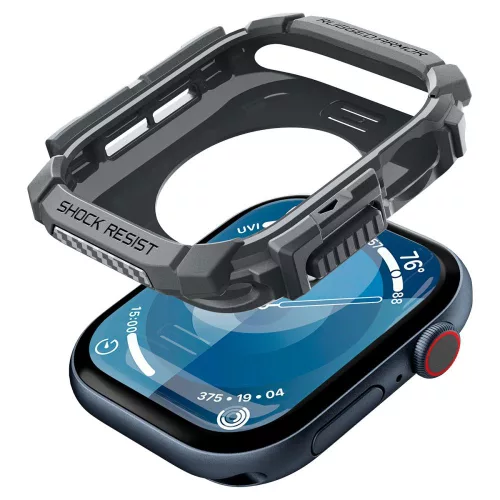 Spigen Rugged Armor Apple Watch 10/11 (46 mm) tok - sötétszürke